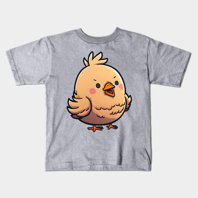 Angry Yellow Chick Kids T-Shirt by Cute Planet Earth Mini